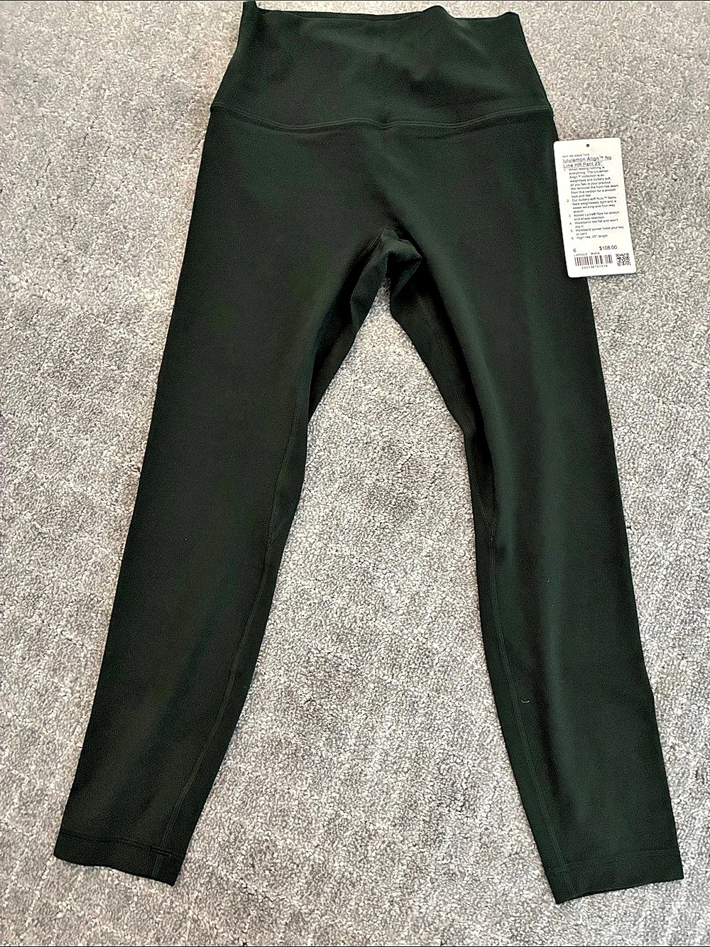 lululemon Align NO LINE HR Pant rainforest green Size 6 NWT